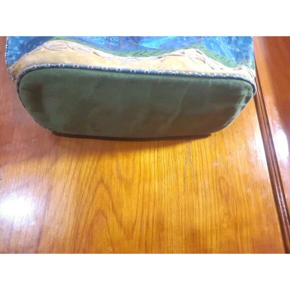 Laurel Burch Medium Csnvas Double Strap Embroidered Cats Graphic Tote Bag - Picture 8 of 13